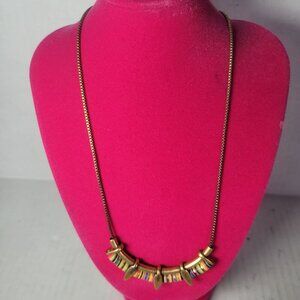 Stella & Dot Wanderer Retired Boho Festival Colorful Beaded Mixed Metal Necklace
